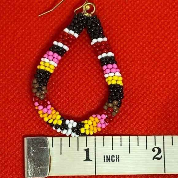 Fall Autumn CARNIVAL bead earrings Beaded jewelry - Picture 11 of 12